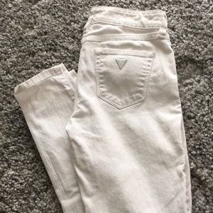 White GUESS Brittany skinny jeans